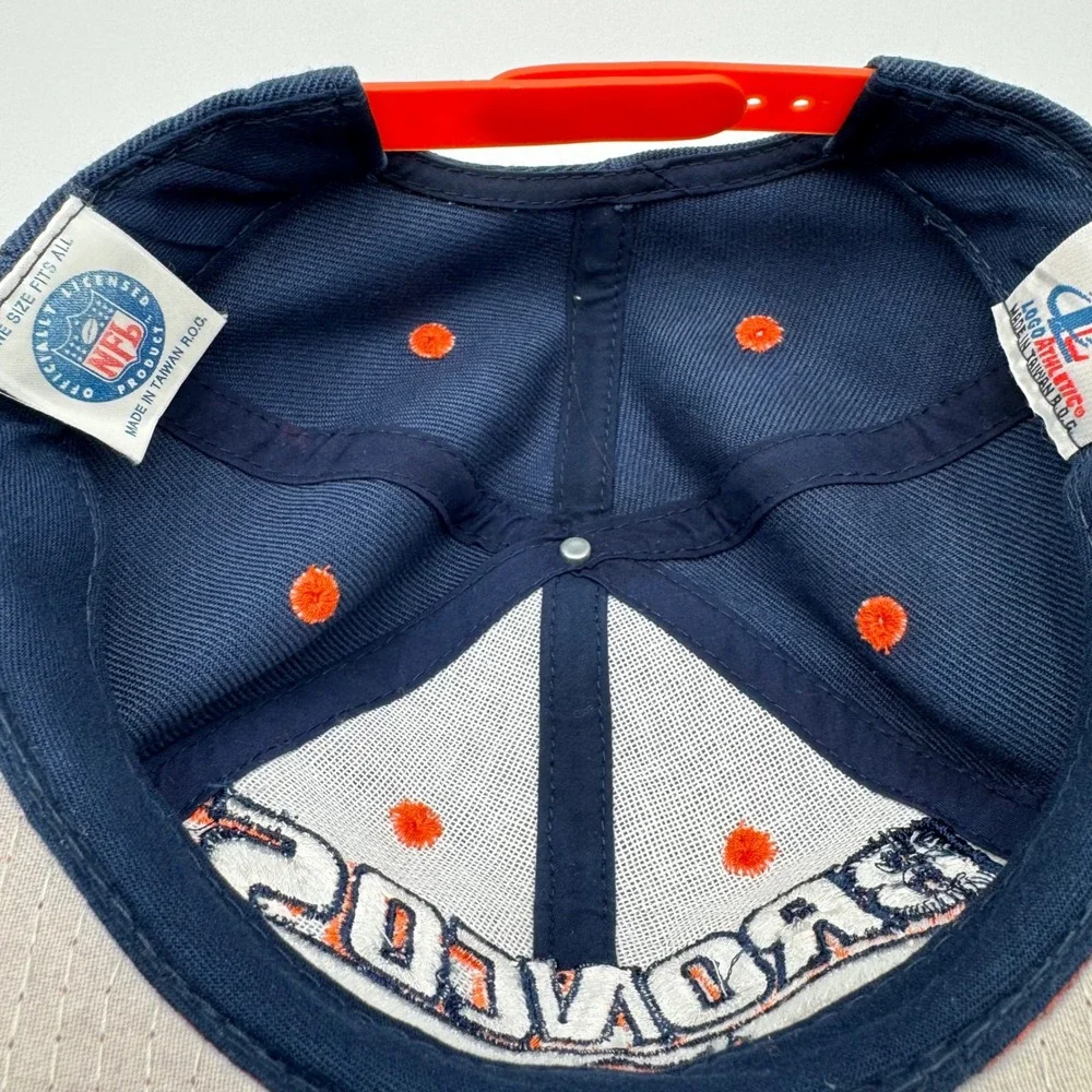 Denver Broncos NFL Hat Logo Athletic Baseball Cap Orange Blue Snapback‎ OSFA Vtg